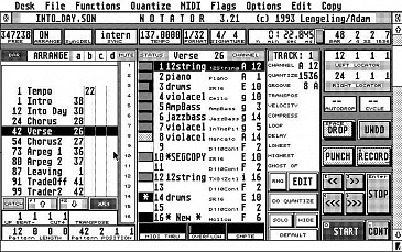 Emagic Notator on Atari computer